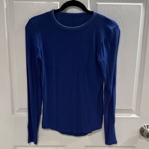 Women's Blue Long Sleeve Top